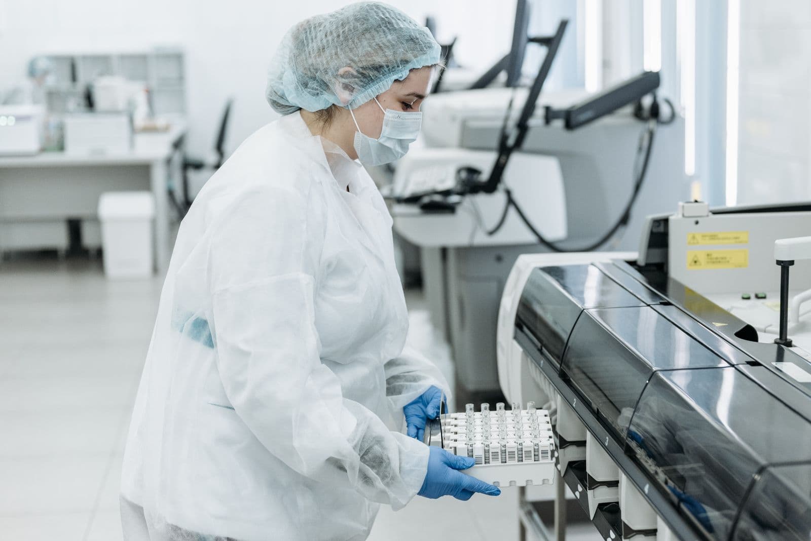 Scientists collaborating in a laboratory